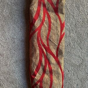 Custom Made Boutique Red and Brown Shower Curtain with high end Grommets